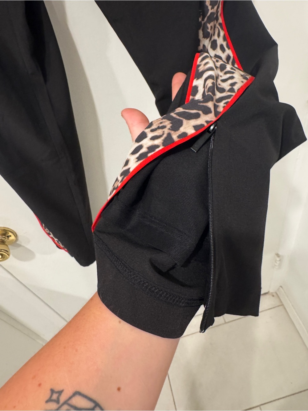 EUC Med Boston Proper Leopard Stripe Track Pants - Picture 4 of 5